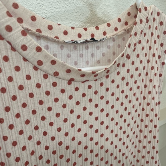 Zara Sleeveless Polka Dot Maxi Dress Size Small - Picture 4 of 14